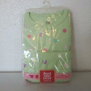 Just One Year girls light green thermal pajamas